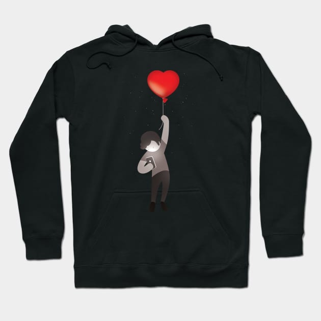 Floating Heart Hoodie by asitha